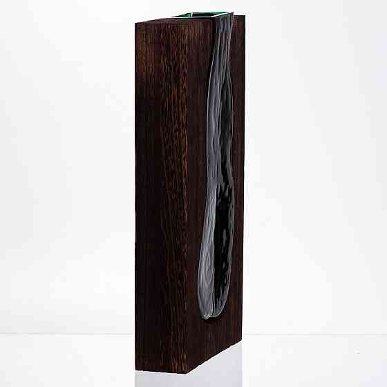 Стильна прямокутна прозора ваза для квітів Київ