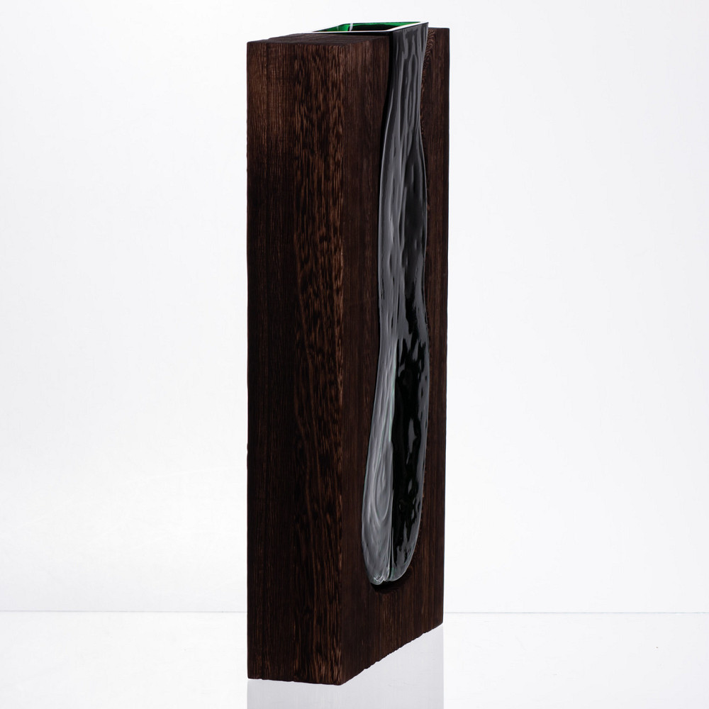 Стильна прямокутна прозора ваза для квітів Київ - фото 3