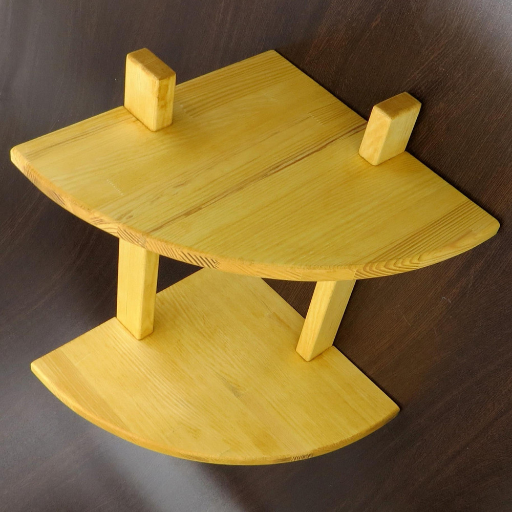 Угловая настенная полка 