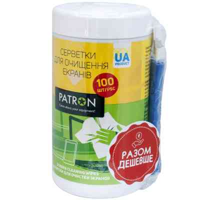 Салфетки Patron for TFT/PDA/LCD 100pcs F3-027 + microfiber 20х20cm (CS-PN-BUNDL-1) Винница