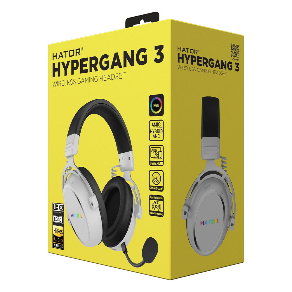 Гарнітура Hator Hypergang 3 Wireless White (ESH56) ( Чорний ) Харьков - изображение 9