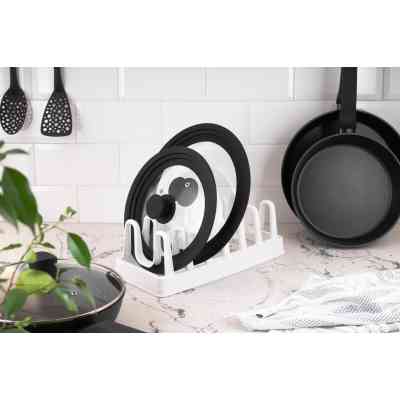 Аксесуар кухонний Ardesto Підставка для кришок, 35х15.2х11.7см, пластик, білий (AR4035L) Вінниця