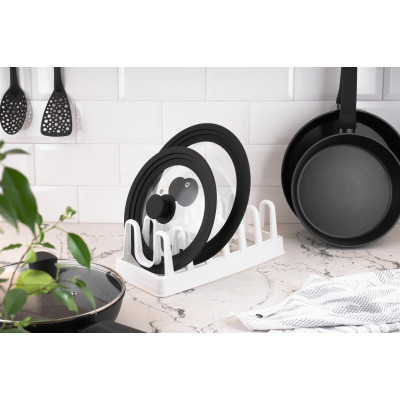 Аксесуар кухонний Ardesto Підставка для кришок, 35х15.2х11.7см, пластик, білий (AR4035L) Вінниця - фото 5