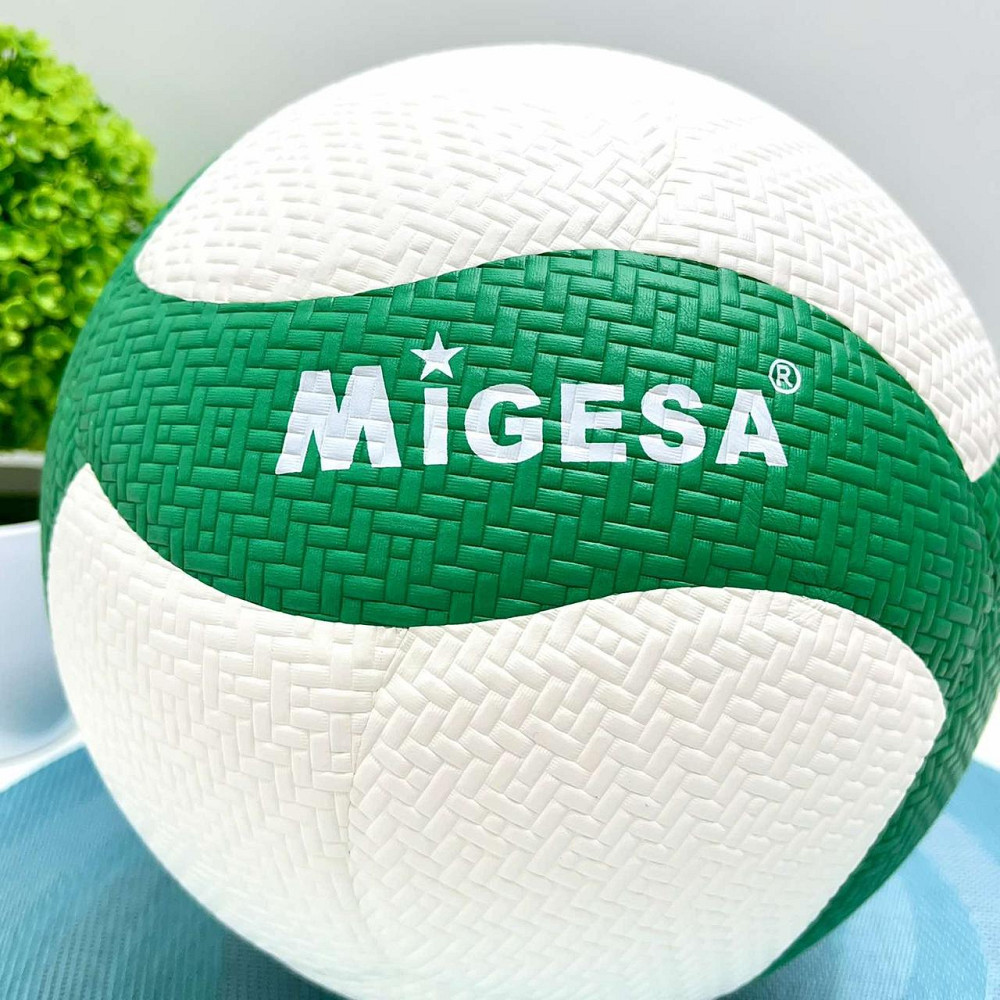 Мяч волейбольный официальный размер 260-280г Бело-зеленый (MS 4383) Чернігів - фото 3