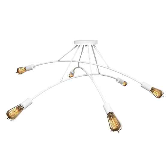 Люстра подвесная MSK Electric Orion на шесть ламп Е27 NL 9832-6 WH белая Одесса