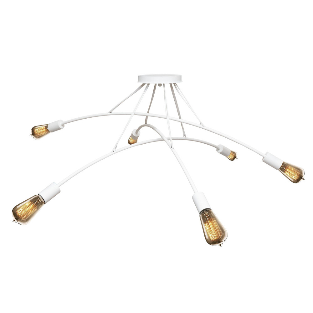 Люстра подвесная MSK Electric Orion на шесть ламп Е27 NL 9832-6 WH белая Одесса - изображение 4