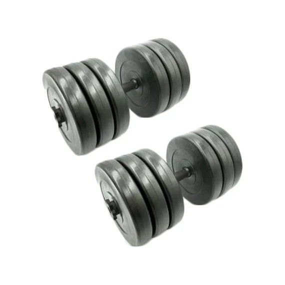 Гантели наборные композитные в пластиковой оболочке 2 шт по 30,5 кг Rock Pro NE-PL-G-030-2 Винница - изображение 1