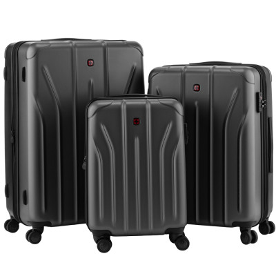 Набор чемоданов Wenger Oryson 3 в 1 (S,M,L) пластик, 4 колеса, сірий (653212) Винница - изображение 2