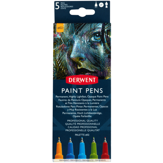 Набор цветных ручек PAINT PEN PALETTE No2 5шт Derwent Киев