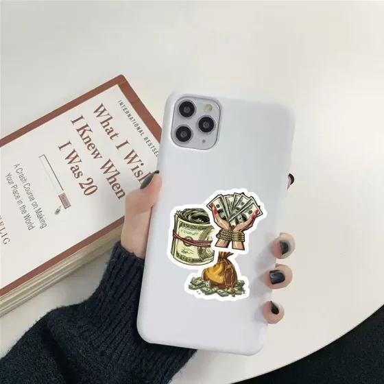 Набор стикеров «Мир денег» 54 шт – денежные наклейки для декора Киев