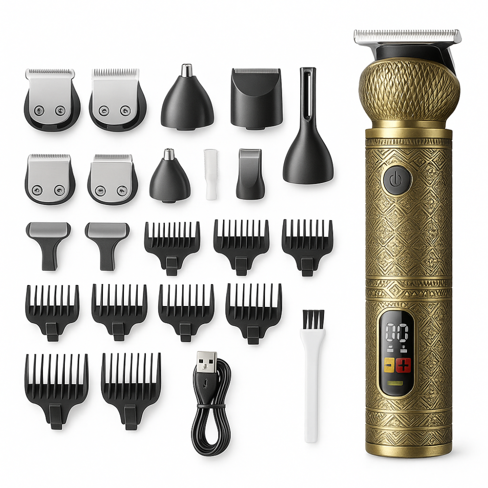 Бездротовий тример для стрижки та гоління Kemei KM-2313, Стильна машинка для стрижки GP-34 Львів - фото 20