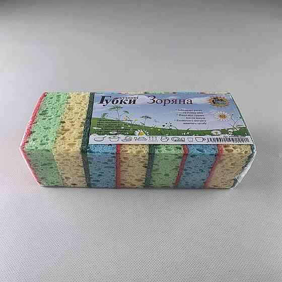 Губка кухонна для посуду 5+2 шт Зоряна (Супер Торба) (1 пачка) Харків