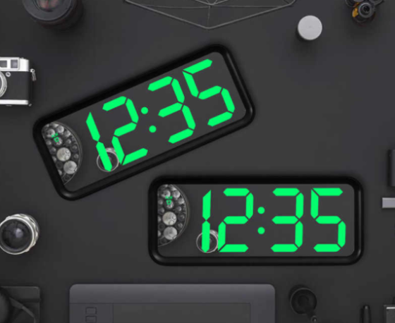 Годинники електронні DT-6508 від мережі 220V / Зелений Дніпро
