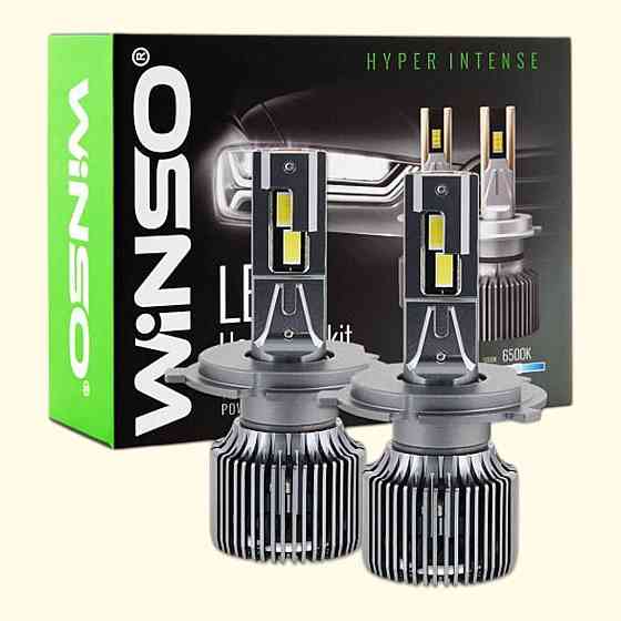 LED автолампи H4 Winso CSP3570 12/24V 130 Вт 11000 Лм 6500K, комплект 2 шт Чортків
