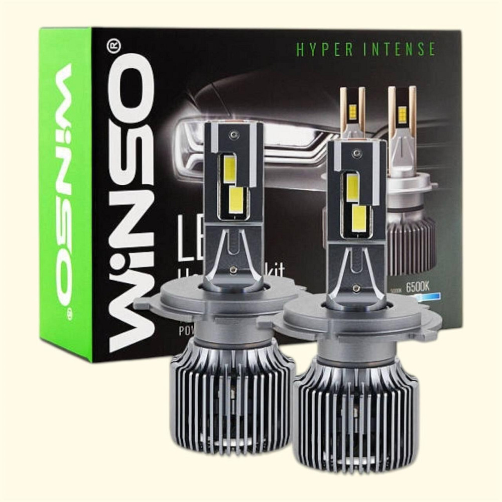 LED автолампи H4 Winso CSP3570 12/24V 130 Вт 11000 Лм 6500K, комплект 2 шт Чортків - фото 1