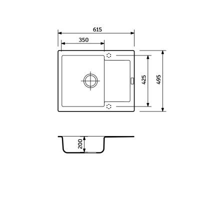 Мойка кухонная Adamant Minimal антрацит + змішувач + дозатор + ополіскувач склянок + кола (4824296106415) Винница - изображение 8