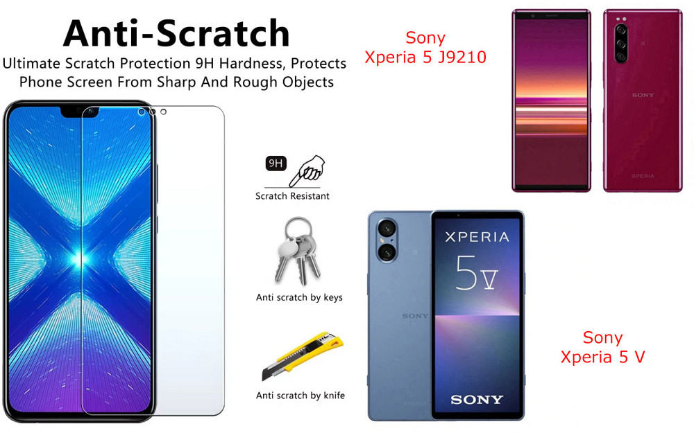 Защитное стекло NeoGlass для Sony Xperia 5 J9210, Xperia 5 V – ультрапрозрачное и устойчивое Киев - изображение 1