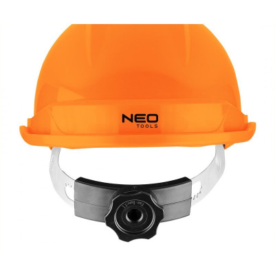 Каска захисна Neo Tools пластик ABS, пряжка для регулювання, помаранчева (97-225) Вінниця - фото 4