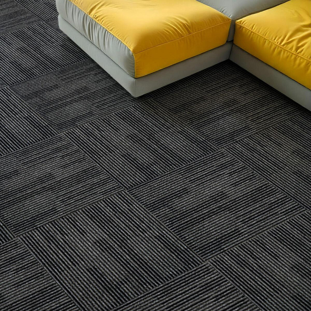 Плитка під ковролін без клейового шару 500х500х4мм Чорно-сірий SW-00002713 Київ - фото 6