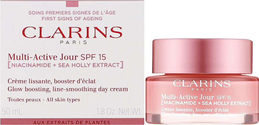 Денний сонцезахисний крем для обличчя Clarins Multi-Active Jour SPF15 50ml Слов'янськ - фото 2