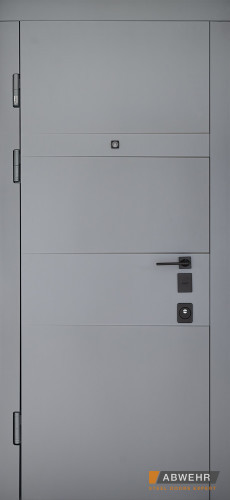 Вхідні двері Abwehr Grand Moderna 423 Асфальт + Білий супермат 960*2050 мм Вхідні двері для квартири Київ - фото 1