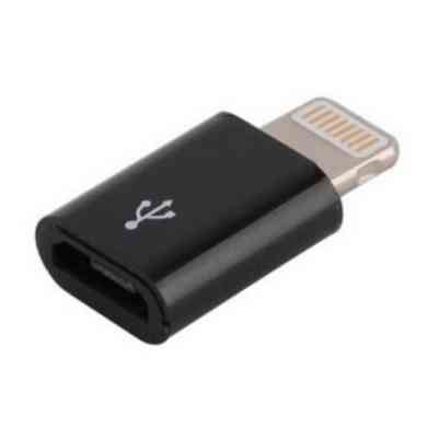 Перехідник Lightning to Micro USB Lapara (LA-Lightning-MicroUSB-adaptor black) Вінниця
