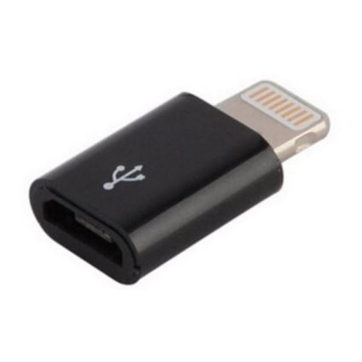 Перехідник Lightning to Micro USB Lapara (LA-Lightning-MicroUSB-adaptor black) Вінниця - фото 1