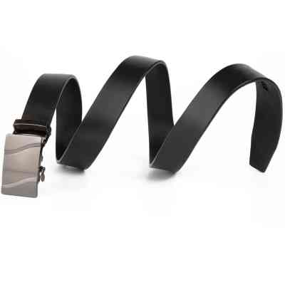 Ремень Vintage Мужской с пряжкой волна Черный (20336) Винница