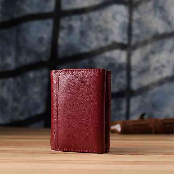 Компактный женский кошелек из натуральной кожи ST Leather 23073 Бордовый Киев