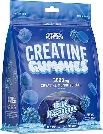 Креатин Applied Nutrition Creatine Monohydrate Gummies 3000 мг 80 желейок, Blue raspberry Луцьк