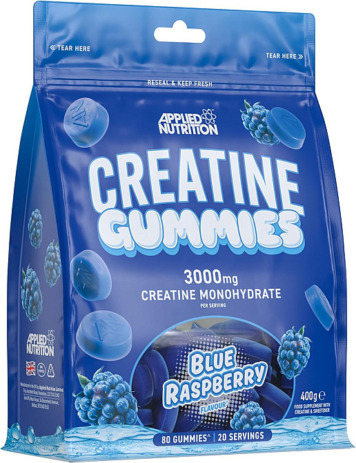 Креатин Applied Nutrition Creatine Monohydrate Gummies 3000 мг 80 желейок, Blue raspberry Луцьк - фото 1