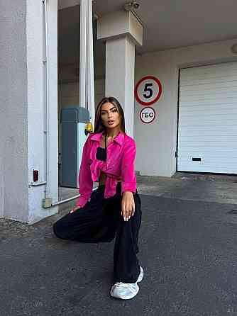 Женский прогулочный костюм двойка: рубашка + штаны палаццо турецкий велюр спорт Одесса