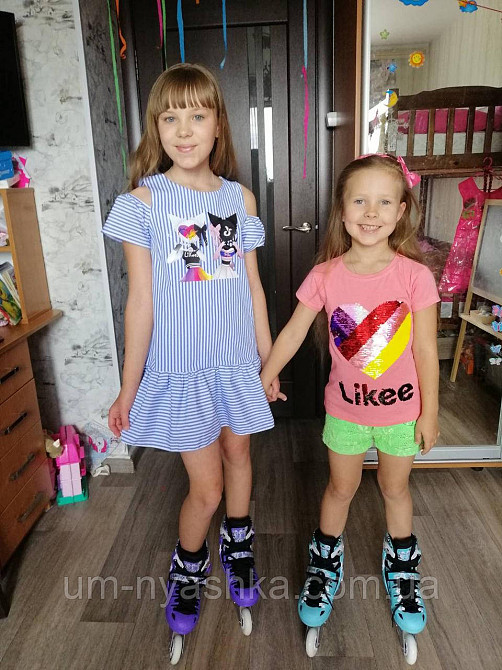 Сукня з відкритими плечами "Тік-Ток-Лайки" 128-134 Кривий Ріг - фото 2