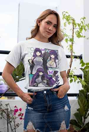 Футболка аниме Ферн Старк Аниме Гифтс оверсайз (S/M/L) Черний AnimeJ0126 Днепр