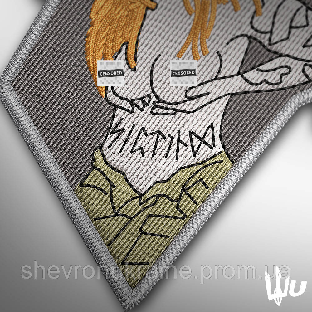 Шеврон под заказ ДЕВУШКА СОЛДАТ (Срок изготовки 3-5 дней. На липучке) Размер 8.7x6.2см Киев - изображение 3