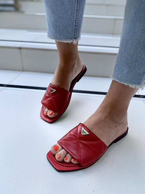 Виконт Шльопанці жіночі VIKONT 99-27-1 червоні (літо, шкіра натуральна) (4509) Коломыя - изображение 7