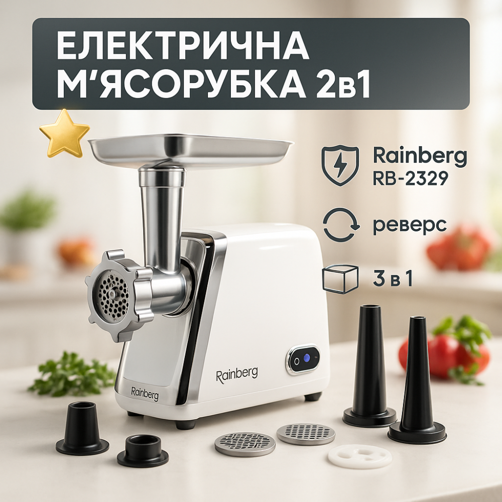 Мощная мясорубка электрическая для дома, Мясорубка с теркой для драников Томатная IZ-19 Львов - изображение 12