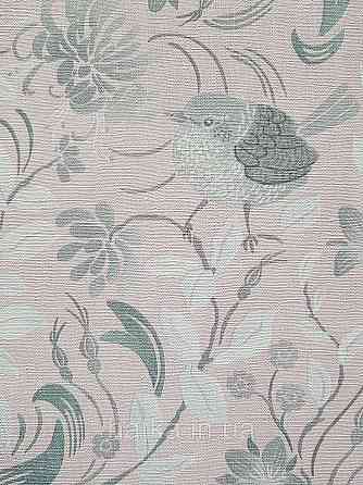 Шпалери вінілові на флізеліні A.S.Creation Maison charme 0.53x10 квіти листя птиці сірі на рожевому Київ