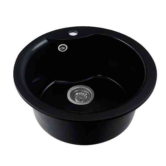 Гранітна мийка для кухні VALESO TURAS 480 матова Чорна Коломыя