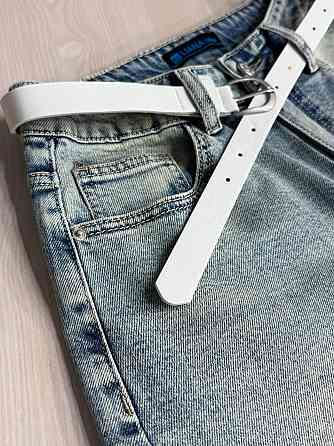 Шорты женские джинсовые Liana 4-021 бермуды с ремнем голубые, голубой, 28, 28, 76 см, 106 см Киев