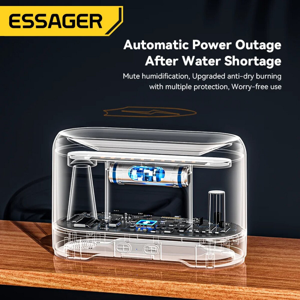 Зволожувачі повітря ESSAGER Flame Aromatherapy Humidifier Black (EJSQ-HY01) Киев - изображение 5