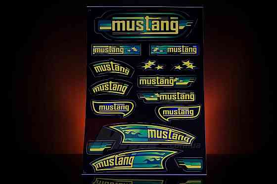Наклейки   (набор) MUSTANG   (33х22см, черные) -2 Мукачево