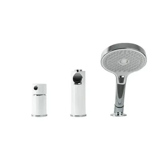 Змішувач на борт ванни GAPPO G1103-8 білий/хром Київ