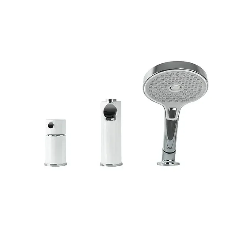 Змішувач на борт ванни GAPPO G1103-8 білий/хром Київ - фото 3