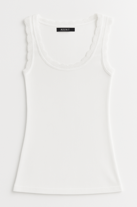 Майка жіноча з мереживом 42 білий Київ - фото 4