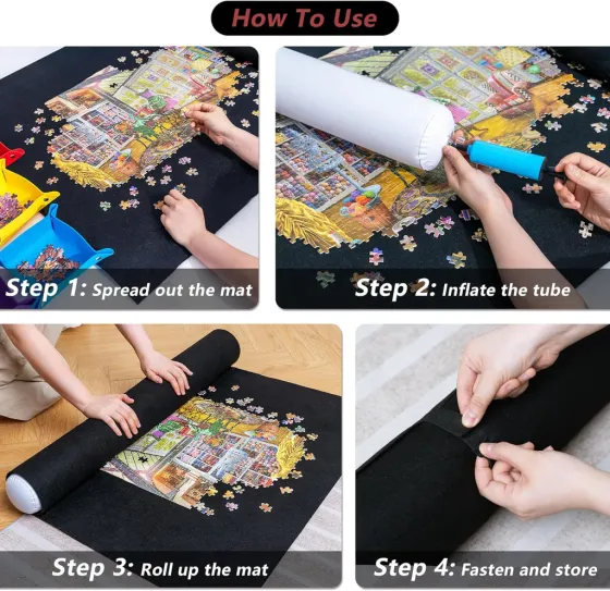 Килимок-органайзер для збирання пазлів (до 1500 елементів) 115*90 см Луцк