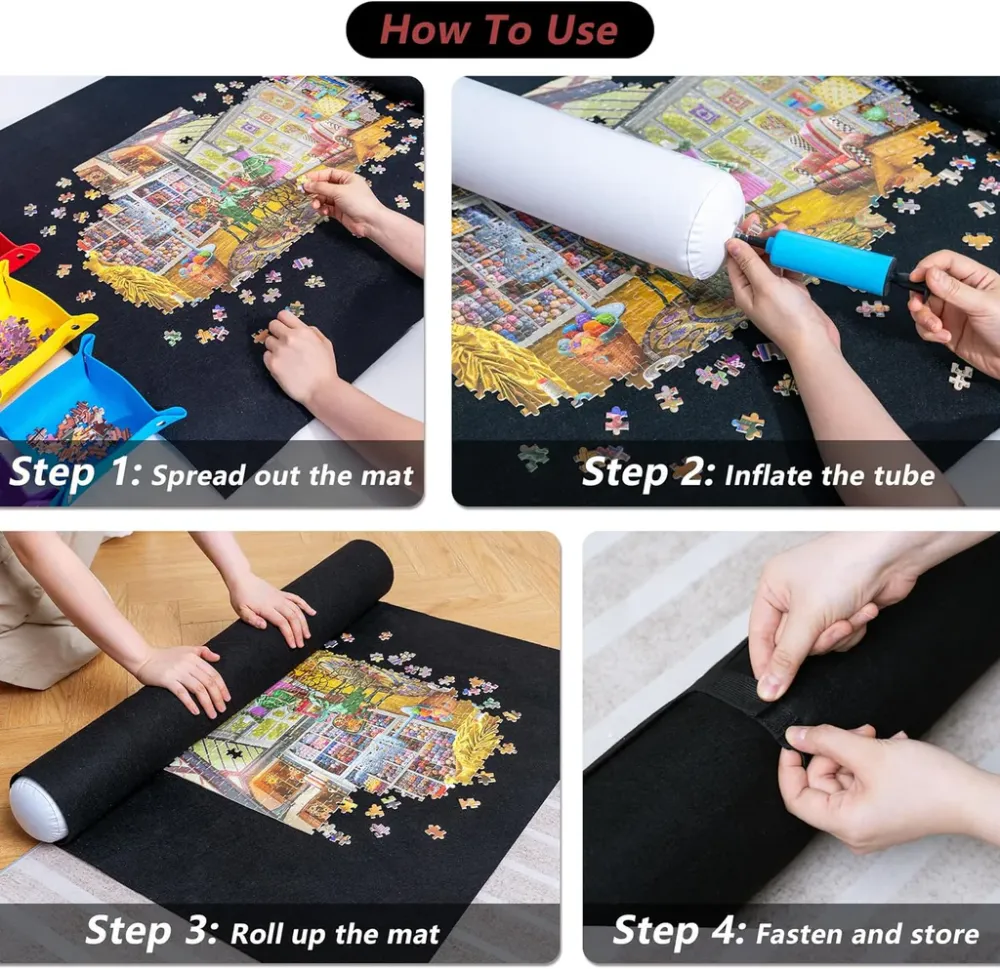 Килимок-органайзер для збирання пазлів (до 1500 елементів) 115*90 см Луцьк - фото 3