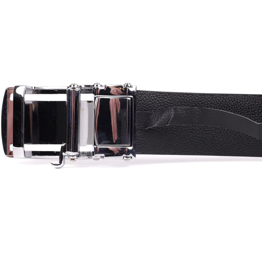 Ремінь-автомат CROCODILE LEATHER 18239 з натуральної шкіри крокодила Чорний Київ - фото 8