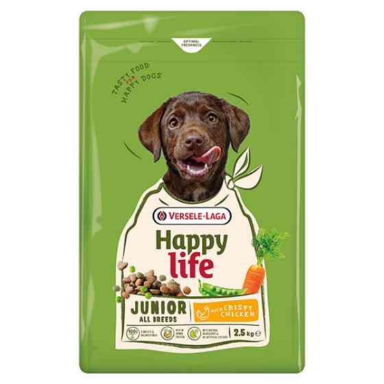 Happy Life Junior with Chicken ХЕППИ ЛАЙФ ДЖУНИОР сухой премиум корм для щенков всех пород Киев