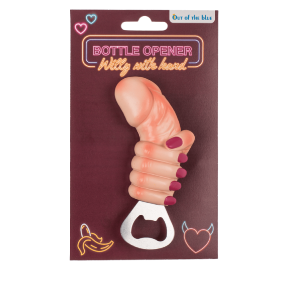 Открывалка Bottle Opener Willy With Hand, 13 см Sex Aura Киев
